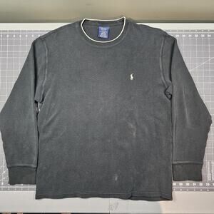 Polo Ralph Lauren Sleepwear Thermal Shirt XL Black Underwear Knit Pajama